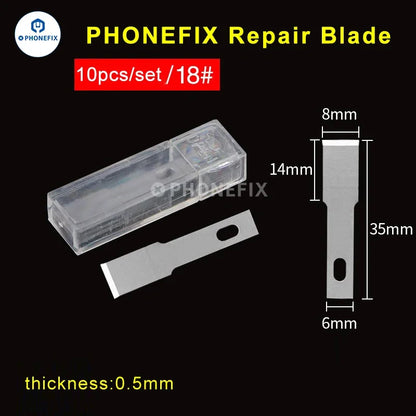 10pcs Precision Scalpel Knife Blades Set | Non-Slip Metal Engraving Craft Knives for Phone PCB DIY Repair