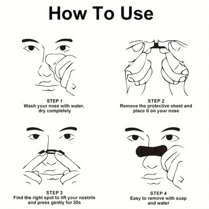 30 Pack Anti Snoring Nose Strips | Nasal Strips for Better Breathing and Restful Sleep