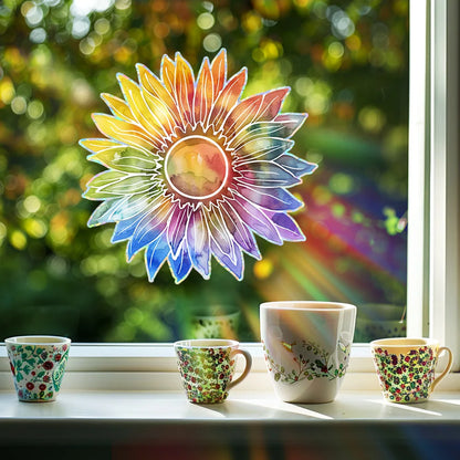 Sunflower Window Decals | Rainbow Maker Self-Adhesive Wall Stickers