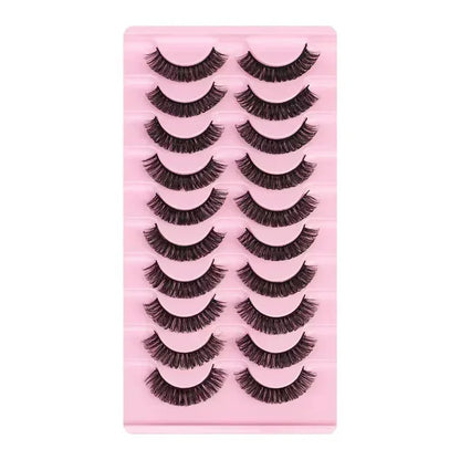 10Pairs 3D Mink Lashes Russian Strip Lash | Dramatic False Eyelashes for Full Volume Look