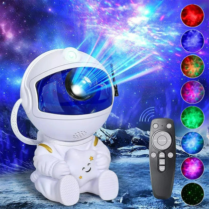 Projecteur d'étoiles Veilleuse galaxie Projecteur spatial astronaute Lampe LED de plafond nébuleuse étoilée pour Chambre Décoration Maison Cadeau Enfants