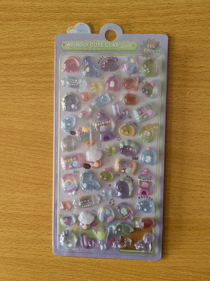 3D Food Stamping Seal Sticker | Japanese Anime Decorative Craft Stickers for Kids