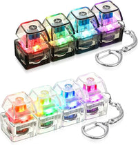 LED Click Keychain | Stress Relief Light Up Keyboard Toy for Anxiety