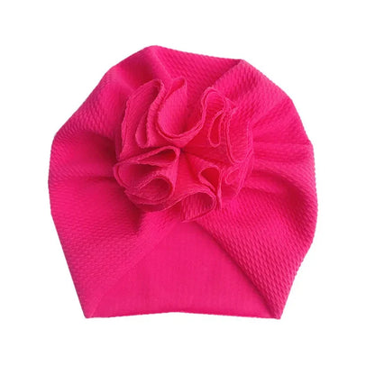 Baby Girl Turban Hat | Lovely Flower Soft Cap for Newborn Photography