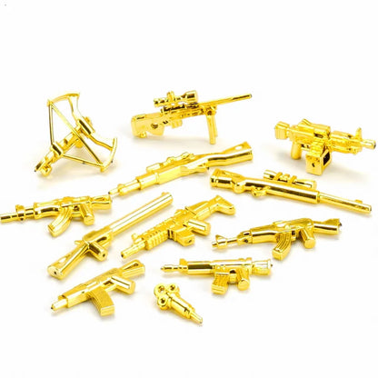 Mr Gold Building Blocks Mini Figure | Compatible Electroplate Plating Gold Chrome Action Figure Toy