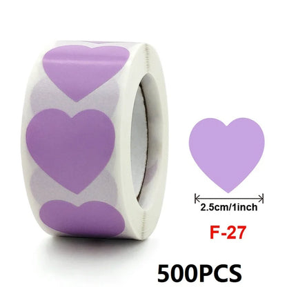 100-500PCS Thank You Stickers | Heart Shaped Merci Labels for Packaging and Gifts