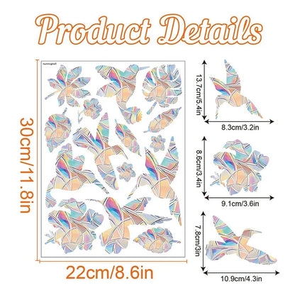 Rainbow Suncatcher Window Stickers | PVC Cat Butterfly Prism Glass Decal