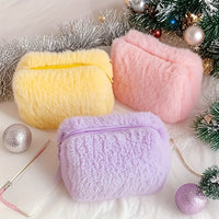 Comfortable Winter Plush Cosmetics Storage Bag - Portable Cosmetics Storage Bag Tote Bag, Stationery Pencil Case