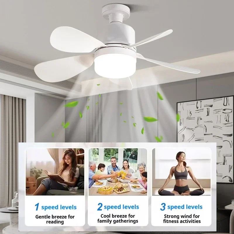 Ceiling Fan Light | Flush Mount Ceiling Fan with Remote Control & Dimmable Brightness | Versatile Lighting for Comfort
