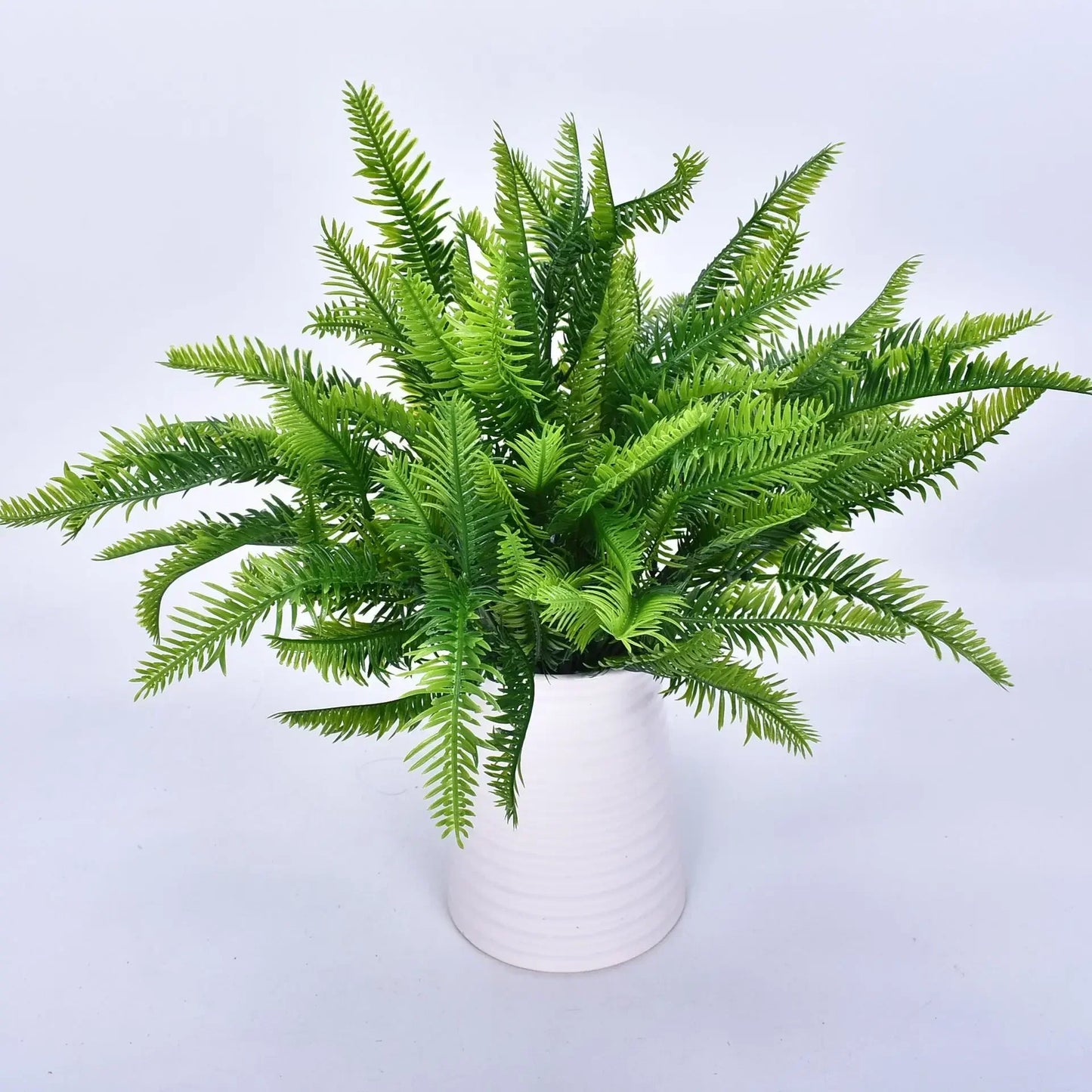 Planta artificial pequeña, helecho de Boston, hierba verde, decoración del hogar, hojas falsas, follaje, decoración de jardín, fiesta, bodas