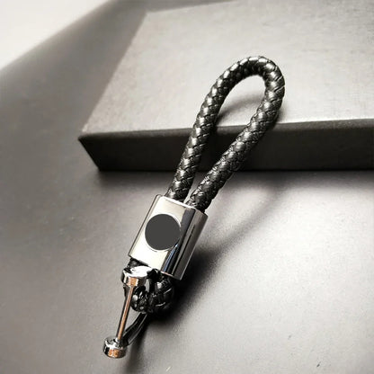 Hand-woven Leather Car Key Ring | Premium Rope Keychain for Men and Women