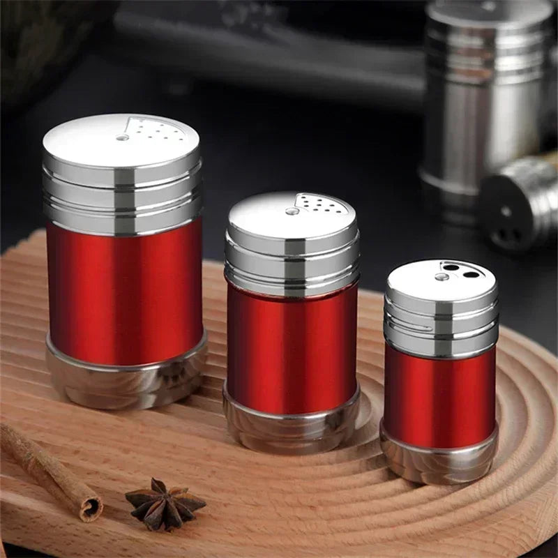 Pot à épices en acier inoxydable | Salière et poivrière rotatives pour barbecue et cuisine