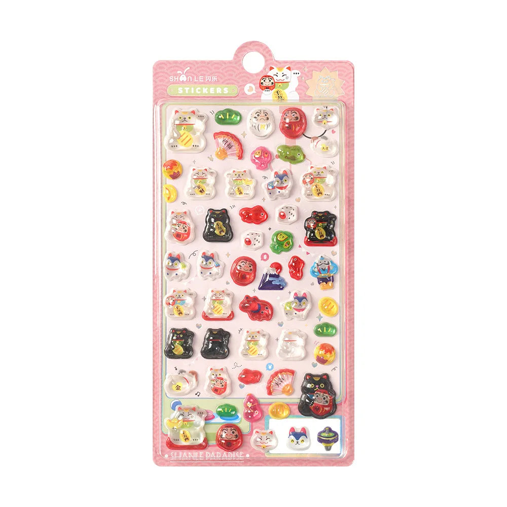 3D Food Stamping Seal Sticker | Japanese Anime Decorative Craft Stickers for Kids