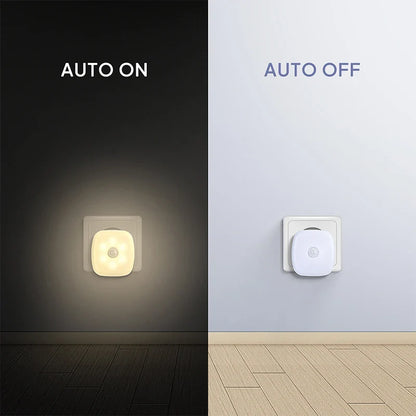 LED Night Light Plug-In with Motion Sensor | Small Wireless Night Lamp for Room Corridor Closet