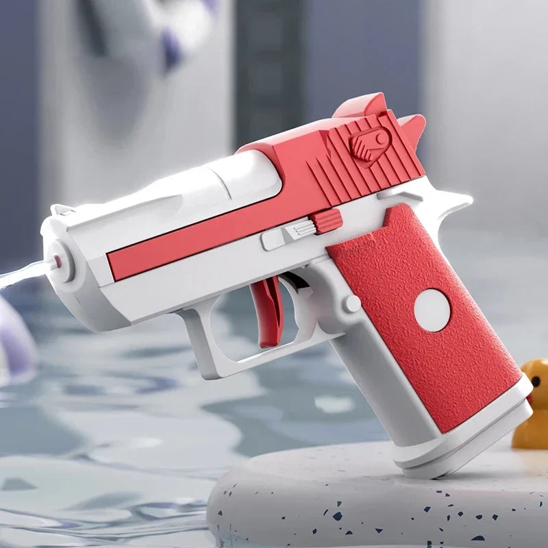 Mini Water Pistol | Mechanical Continuous Firing Water Gun for Summer Pool Shooting Fun