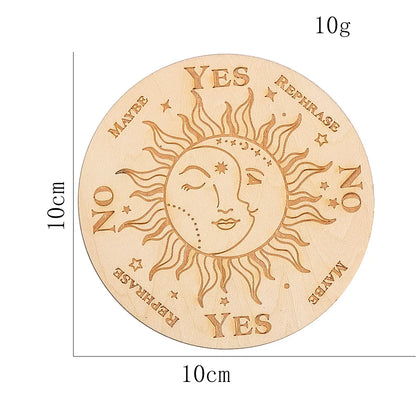 10cm Crystal Grid Wooden Display Board | Laser Engraved Spiritual Decor