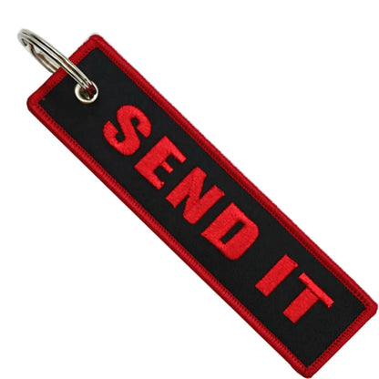 Motorcycle Keychain Double Sided Embroidery | Fashion Key Ring Gift