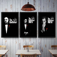 Classic, Retro, Wall Art, The Godfather Movie Series , HD Canvas Print Poster, Home Living Room Bedroom Decorative Painting