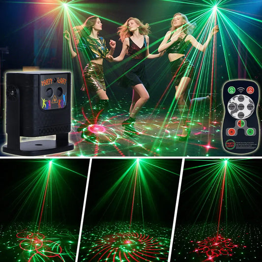 Projecteur Laser Soirée Lumière DJ Disco avec 60 Motifs Lumière de Scène RGB pour Événements