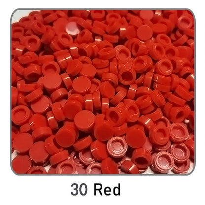 1000Pcs Tile 1x1 Round Building Blocks | 52 Color DIY Educational Creative Toy Set