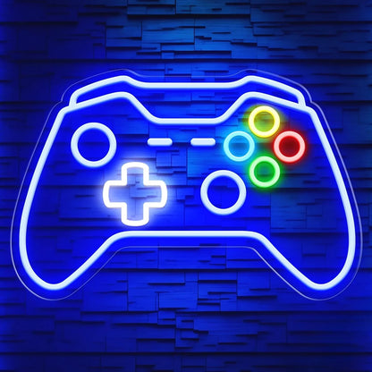 Enseigne lumineuse LED néon en forme de manette de jeu pour la décoration de la chambre du joueur, alimentée par USB, le meilleur cadeau pour les adolescents, les garçons et les enfants.