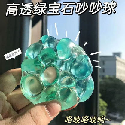 Crunchy Stress Ball Gem Squishy Toy | Colorful Sensory Stress Relief for Kids and Adults