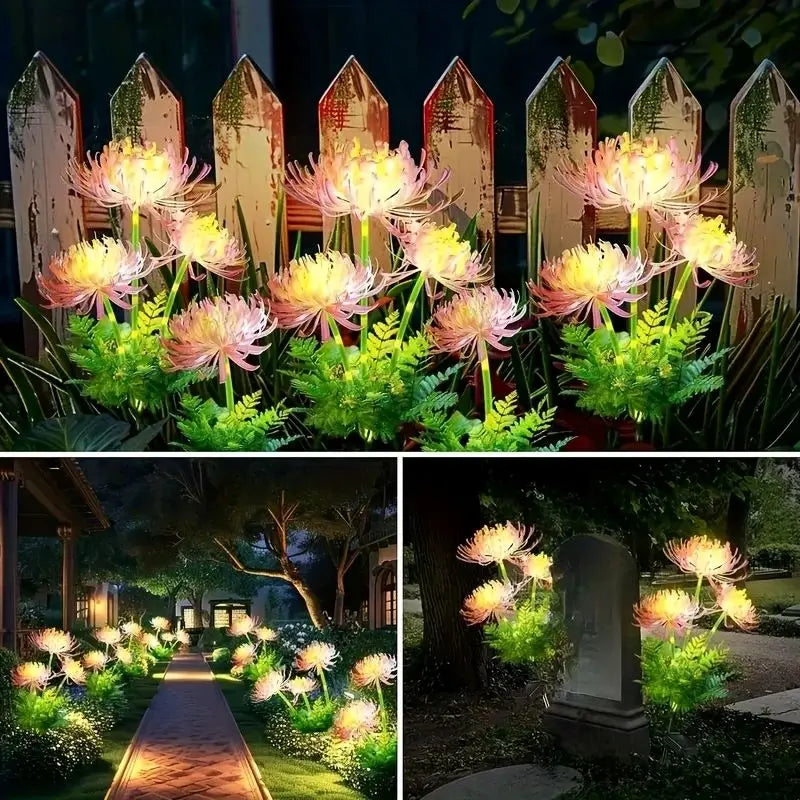 Outdoor Solar Garden Lights Flower Yard Lawn Courtyard Decoration Waterproof LED
