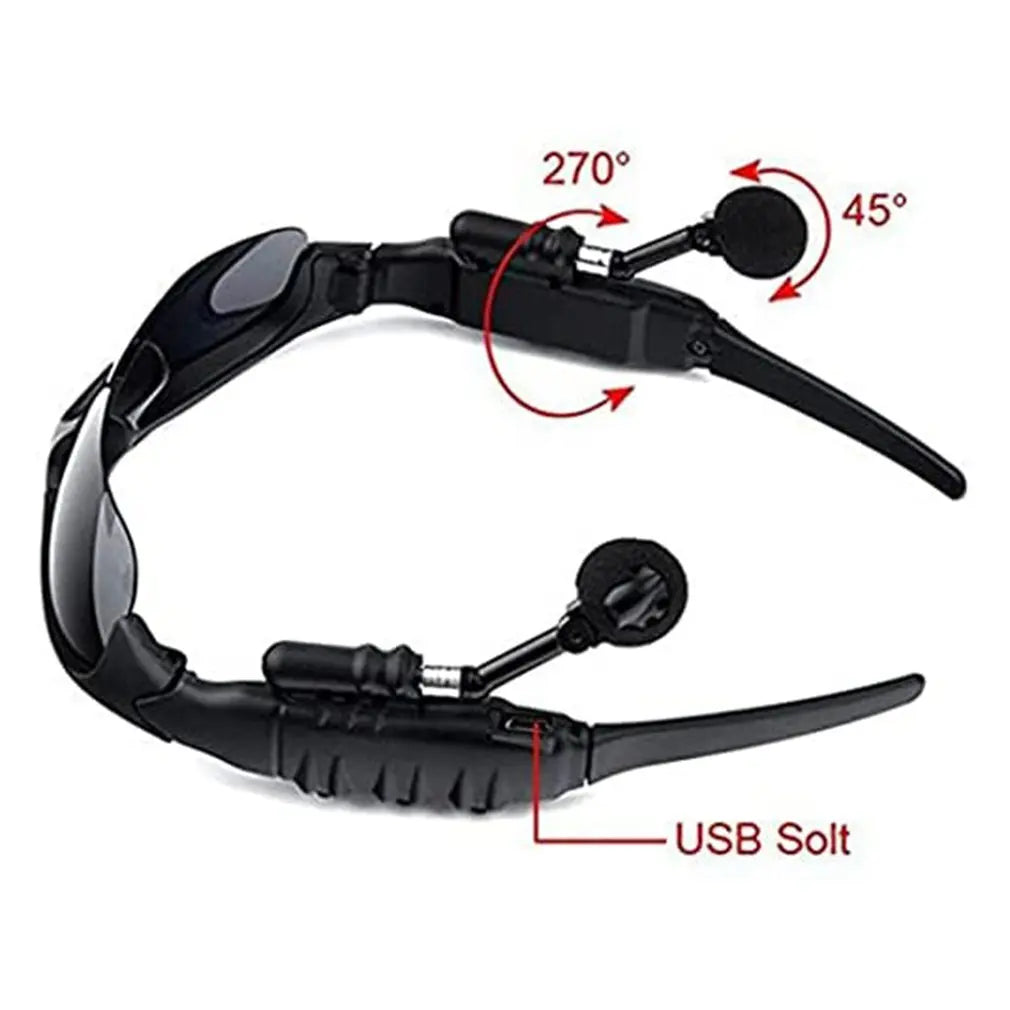 Wireless Bluetooth Sunglasses Stereo Audio Headset for Cycling Driving Sports