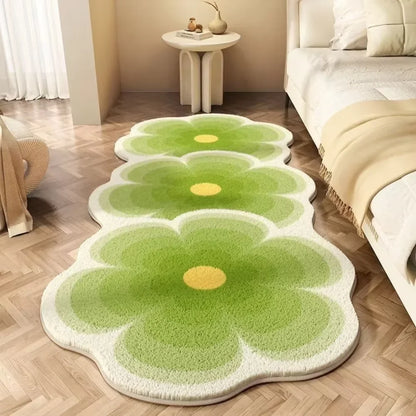 VIKAMA Alfombra de suelo suave y cálida para mesita de noche, alfombra sencilla de alta gama para sofá de dormitorio, alfombra lavable e impermeable, alfombra adecuada para la decoración del hogar.