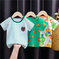 Kids Cartoon Cotton T-Shirt – Soft Summer Tee for Babies and Toddlers, Unisex Casual Top