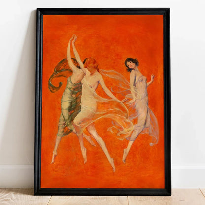 Warren B. Davis - Estampe "La danse des trois muses", estampe d'art de qualité musée