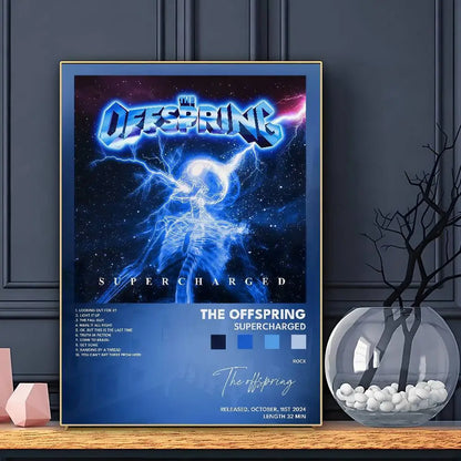 Affiche de musique rock du groupe The OffspringS, impression d'art mural HD adhésive, imperméable, pour salon, chambre à coucher, bar, décoration esthétique.