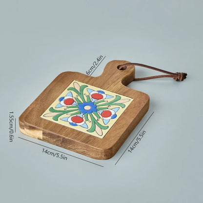 Tapis de protection anti-brûlure en bois créatif pour pots, sous-verres, dessous de plat en bois, cadre pour théières chaudes, dessous de tasse antidérapant.