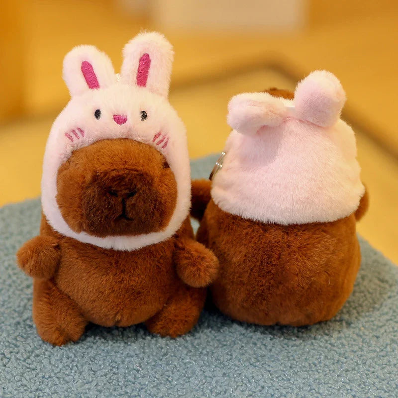 Capybara Plush Keychain | Cartoon Bag Pendant and Car Keyring