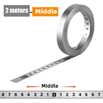 Self-Adhesive Stainless Steel Measuring Tape | 12mm Wide Workbench Ruler