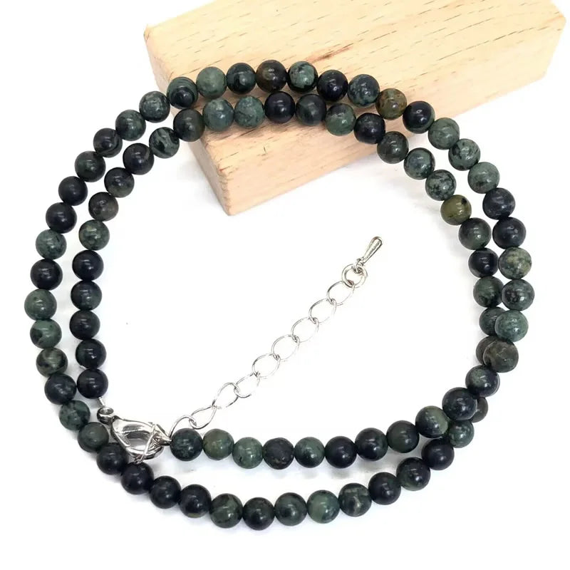 4mm Natural Stone Choker Necklace | Bohemian Crystal Collar Jewelry for Women