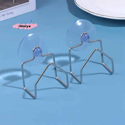 Stainless Steel Sink Organizer Drain Rack | Kitchen Sponge Holder with Suction Cup
