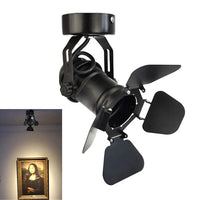 Industrial Vintage LED Ceiling Spotlight Barn Door Art Gallery Hallway Stage