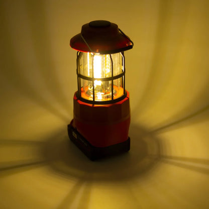 Portable LED Work Light 18V Battery Powered Camping Emergency Lantern Lamp