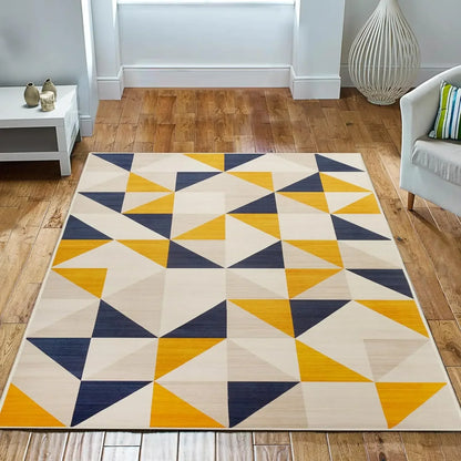 Tapis de salon VIKAMA de style géométrique, durable et antidérapant, pour canapé, table basse, chambre à coucher, décoration intérieure
