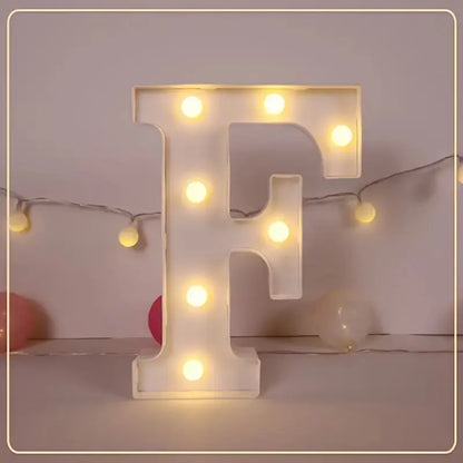 21.8cm White LED Letter&Number Night Lights,Battery Powered Decoration Lights,Wall Lights For Wedding,Birthday,Party,Christmas