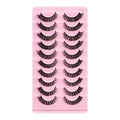 10Pairs 3D Mink Lashes Russian Strip Lash | Dramatic False Eyelashes for a Bold Look
