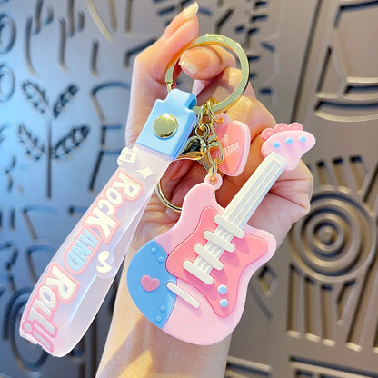 Creative Guitar Keychain | Cool Car Pendant for Music Lovers
