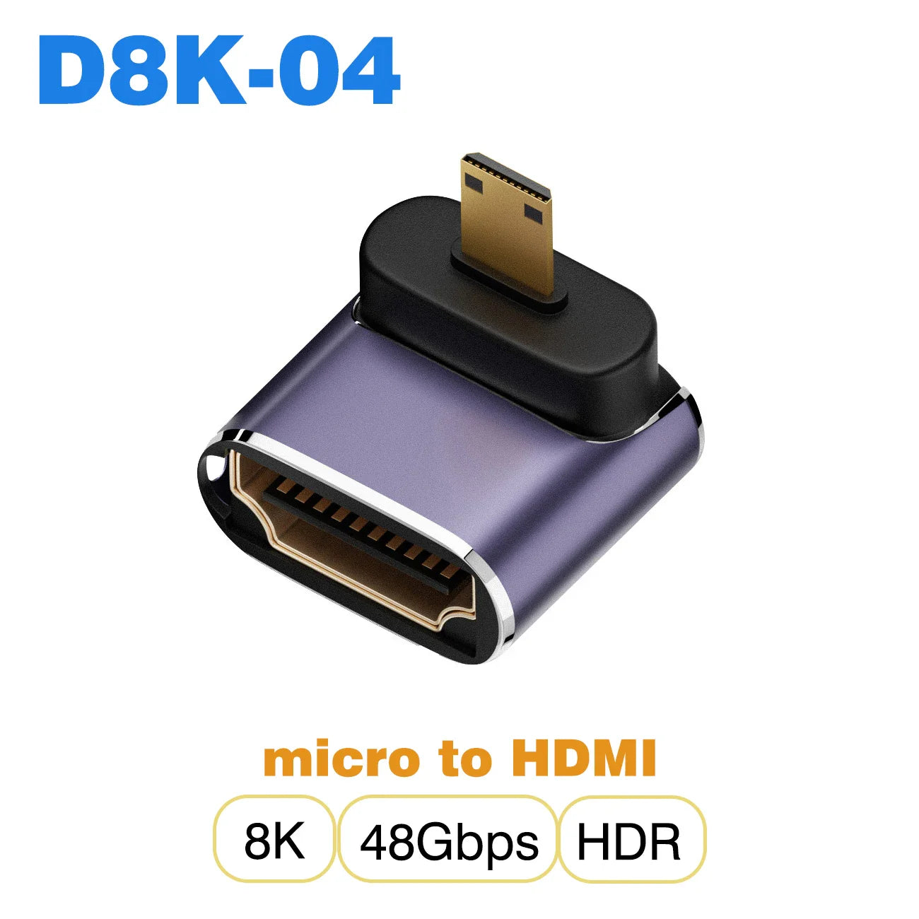 HDMI-Compatible Adapter | Mini and Micro HDMI to HDMI 2.1 Converter 48Gbps 8K60Hz 4K120Hz