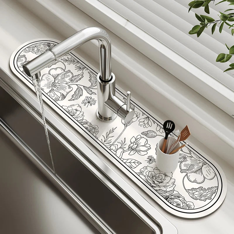 Diatom Mud Sink & Faucet Mat