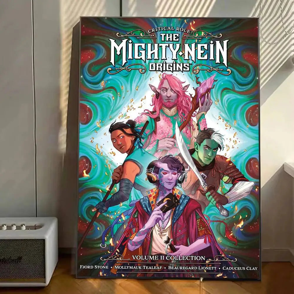 Animation The Mighty Nein Poster HD Art Autocollant Mural Imperméable Décoration Maison Salon Bar