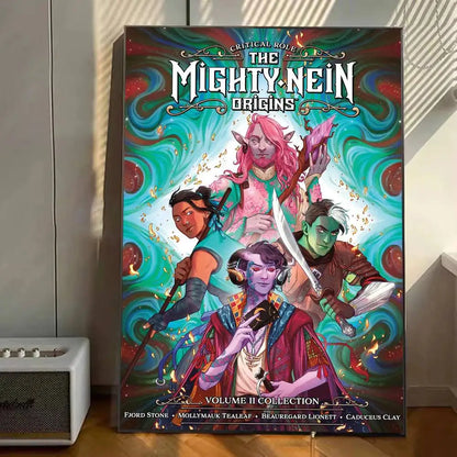 Animation The Mighty Nein Poster HD Art Autocollant Mural Imperméable Décoration Maison Salon Bar