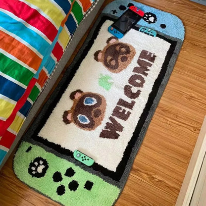 VIKAMA Tapis en forme de manette de jeu en peluche de dessin animé pour chambre d'enfant, aire de jeu, tapis de sol décoratif, décoration d'intérieur