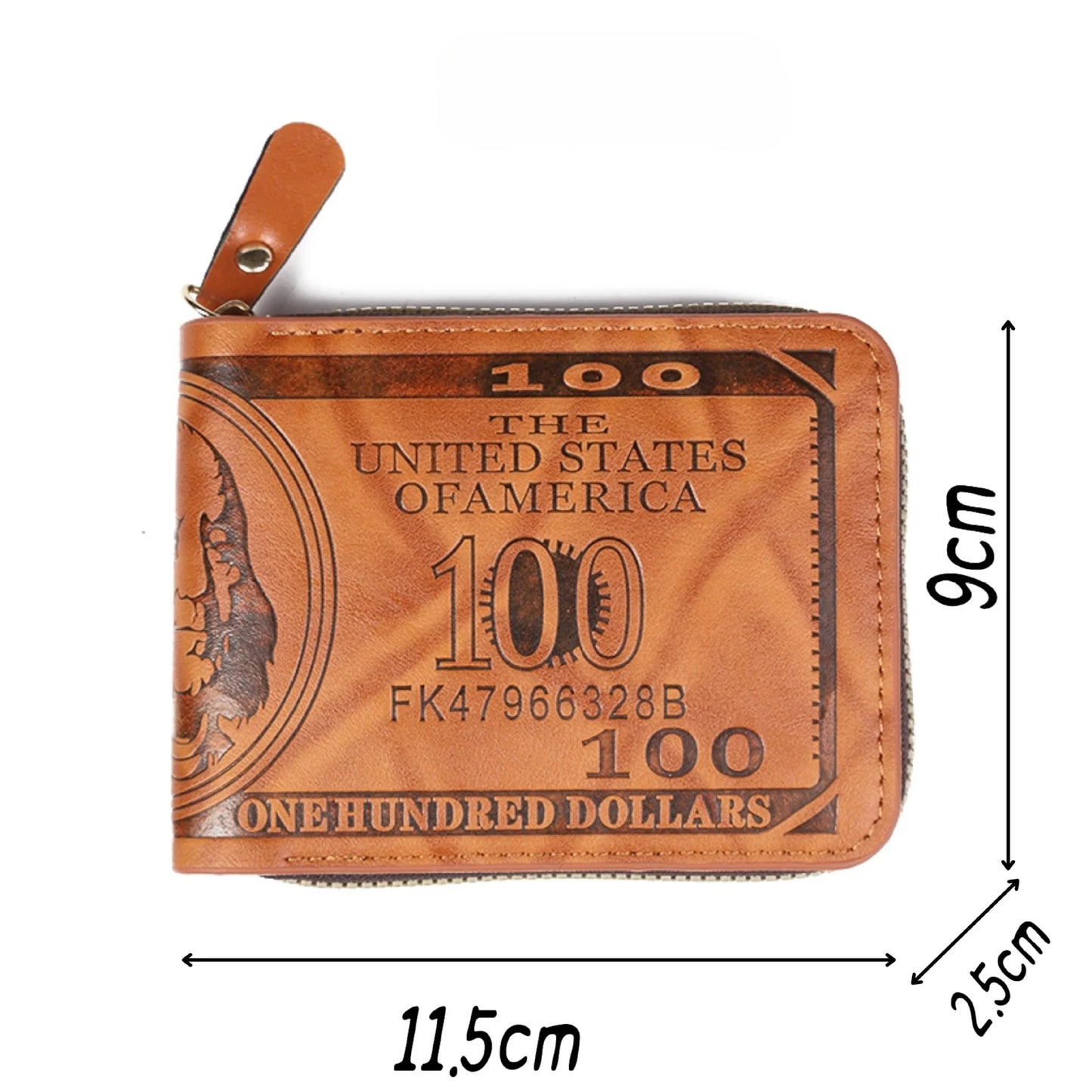 CEXIKA PU Leather Men's Wallet | Zipper Clutch Money Clip Card Holder