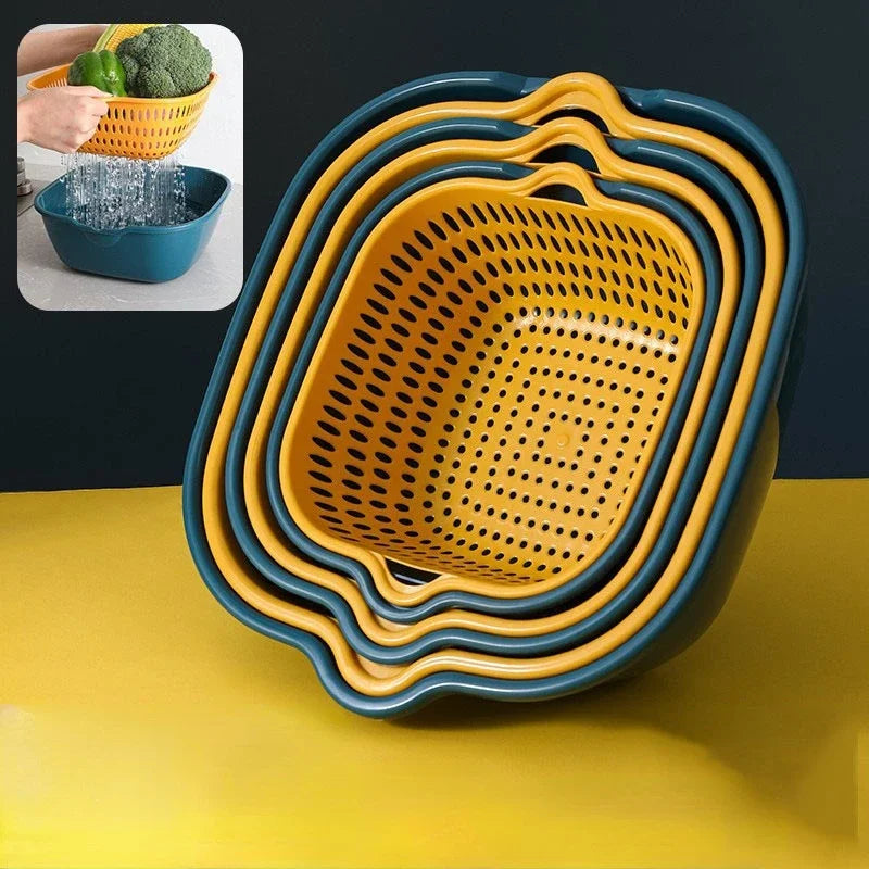 6-Piece Fruit & Vegetable Drain Basket Set – Kitchen Colander